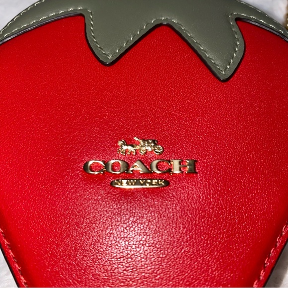 Coach Strawberry 🍓 Coin Case New - Picture 5 of 9
